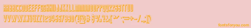StarTrekFuture Font – Orange Fonts on Pink Background