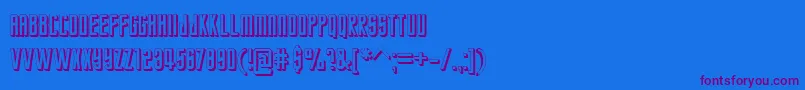 StarTrekFuture-Schriftart – Violette Schriften auf blauem Hintergrund
