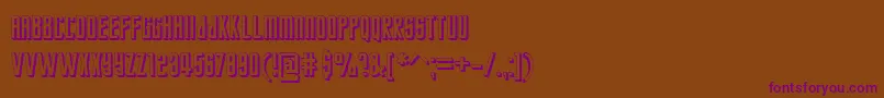StarTrekFuture-Schriftart – Violette Schriften auf braunem Hintergrund