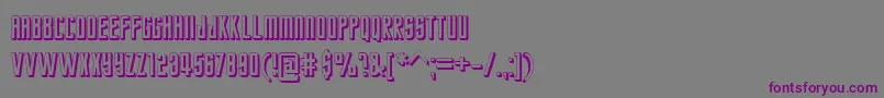 StarTrekFuture-Schriftart – Violette Schriften auf grauem Hintergrund