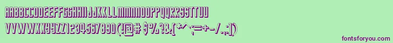 StarTrekFuture-Schriftart – Violette Schriften auf grünem Hintergrund