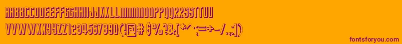 Fonte StarTrekFuture – fontes roxas em um fundo laranja
