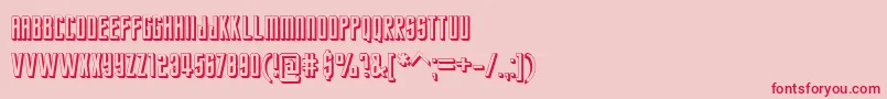 Czcionka StarTrekFuture – czerwone czcionki na różowym tle