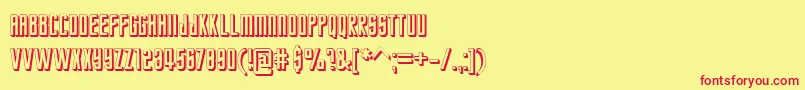 StarTrekFuture Font – Red Fonts on Yellow Background