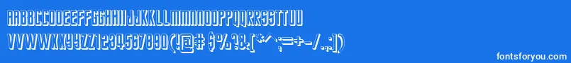 フォントStarTrekFuture – 青い背景に白い文字