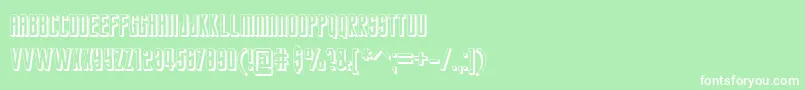 フォントStarTrekFuture – 緑の背景に白い文字