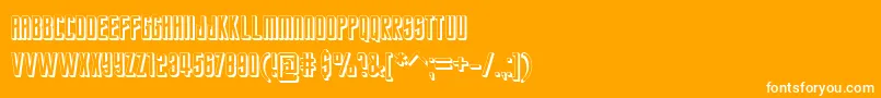 Шрифт StarTrekFuture – белые шрифты на оранжевом фоне