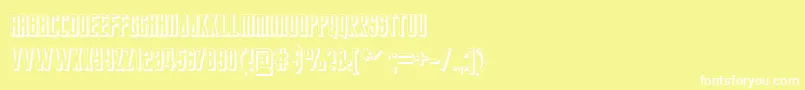 Шрифт StarTrekFuture – белые шрифты на жёлтом фоне