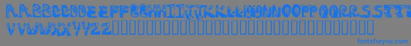 Monstocaps-Schriftart – Blaue Schriften auf grauem Hintergrund
