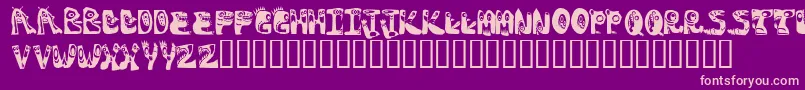 Monstocaps Font – Pink Fonts on Purple Background