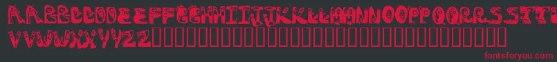Monstocaps Font – Red Fonts on Black Background