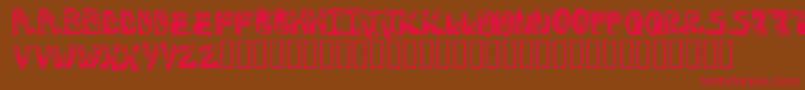 Monstocaps Font – Red Fonts on Brown Background
