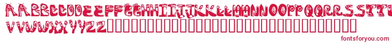 Monstocaps Font – Red Fonts on White Background