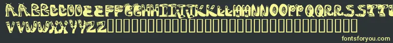 Monstocaps Font – Yellow Fonts on Black Background