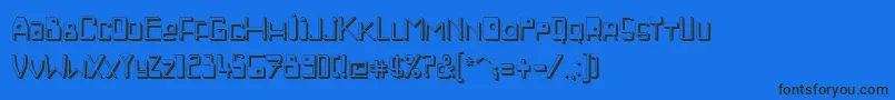 PfbeatnickproShadow Font – Black Fonts on Blue Background