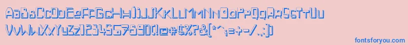 PfbeatnickproShadow Font – Blue Fonts on Pink Background