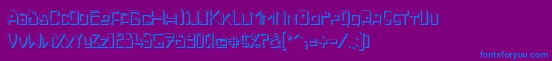 PfbeatnickproShadow Font – Blue Fonts on Purple Background