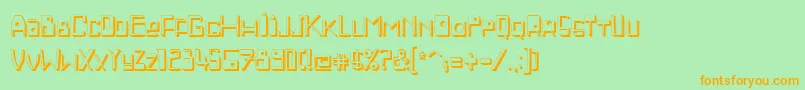 PfbeatnickproShadow Font – Orange Fonts on Green Background