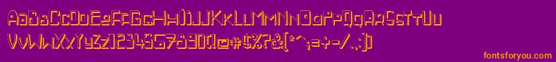 PfbeatnickproShadow Font – Orange Fonts on Purple Background