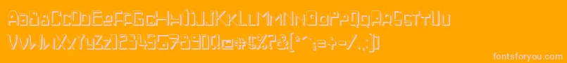 PfbeatnickproShadow Font – Pink Fonts on Orange Background