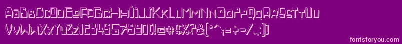 PfbeatnickproShadow Font – Pink Fonts on Purple Background