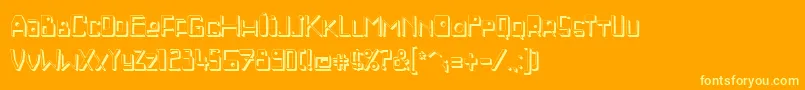 PfbeatnickproShadow Font – Yellow Fonts on Orange Background