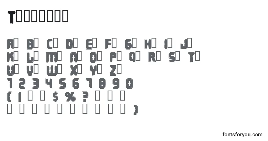 Schriftart Terminus – Alphabet, Zahlen, spezielle Symbole