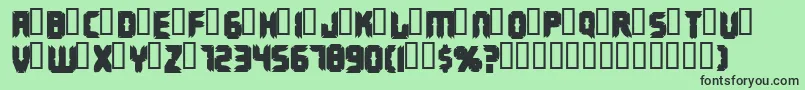 Terminus Font – Black Fonts on Green Background