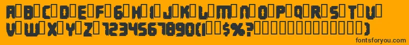 Terminus Font – Black Fonts on Orange Background