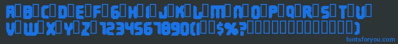 Terminus Font – Blue Fonts on Black Background