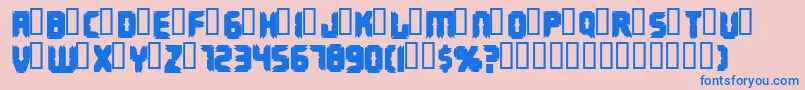 Terminus Font – Blue Fonts on Pink Background