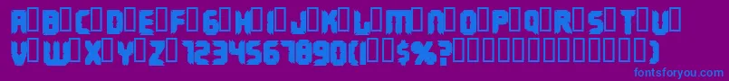 Terminus Font – Blue Fonts on Purple Background