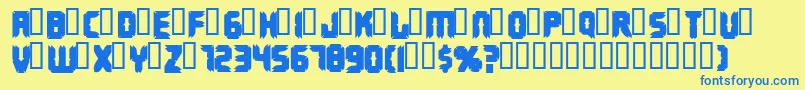 Terminus Font – Blue Fonts on Yellow Background