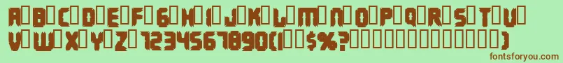 Terminus Font – Brown Fonts on Green Background