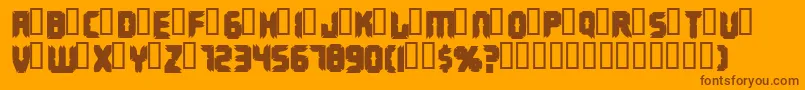 Terminus Font – Brown Fonts on Orange Background