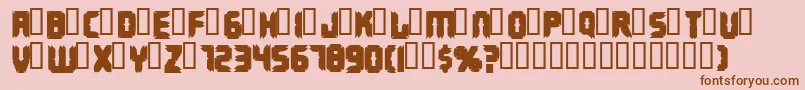 Terminus Font – Brown Fonts on Pink Background