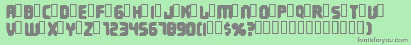 Terminus Font – Gray Fonts on Green Background