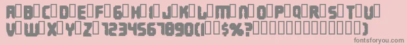 Terminus Font – Gray Fonts on Pink Background