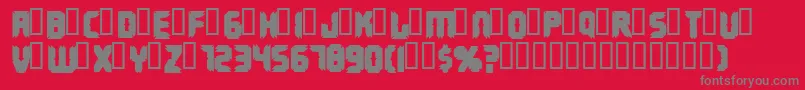 Terminus Font – Gray Fonts on Red Background