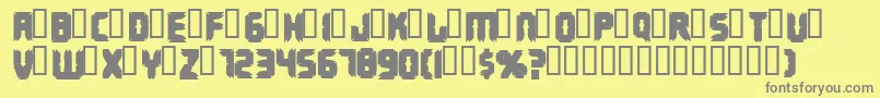 Terminus Font – Gray Fonts on Yellow Background
