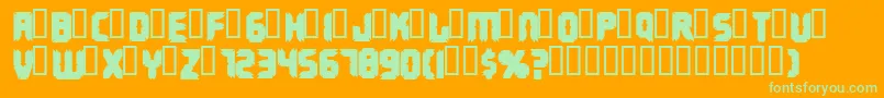 Terminus Font – Green Fonts on Orange Background