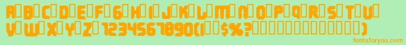 Terminus Font – Orange Fonts on Green Background