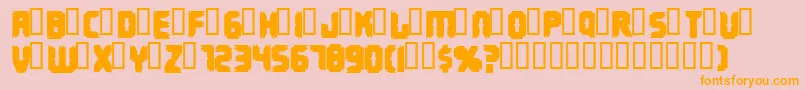 Terminus Font – Orange Fonts on Pink Background