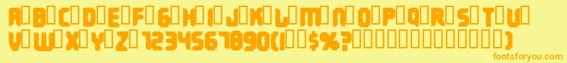 Terminus Font – Orange Fonts on Yellow Background
