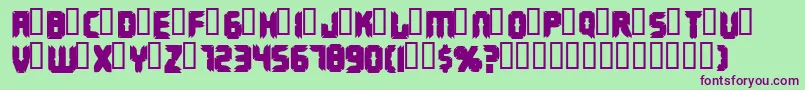 Terminus Font – Purple Fonts on Green Background