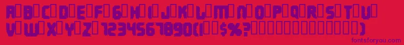 fuente Terminus – Fuentes Moradas Sobre Fondo Rojo