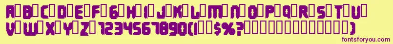 Terminus Font – Purple Fonts on Yellow Background