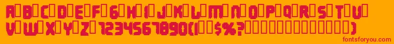 Terminus Font – Red Fonts on Orange Background