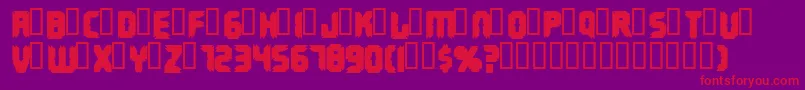 Terminus Font – Red Fonts on Purple Background