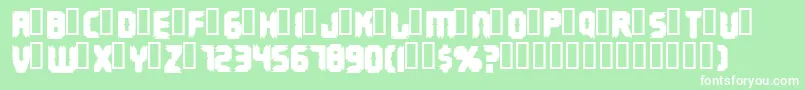 Terminus Font – White Fonts on Green Background